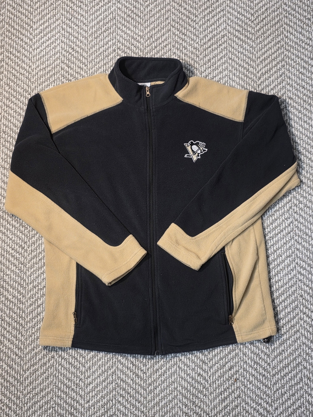 NHL Black and Gold Panel Fleece Jacket